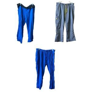 Good Cheer ScrubStar Pants 3X Elastic Waist Drawstring Pocket Reflective 3 pcs